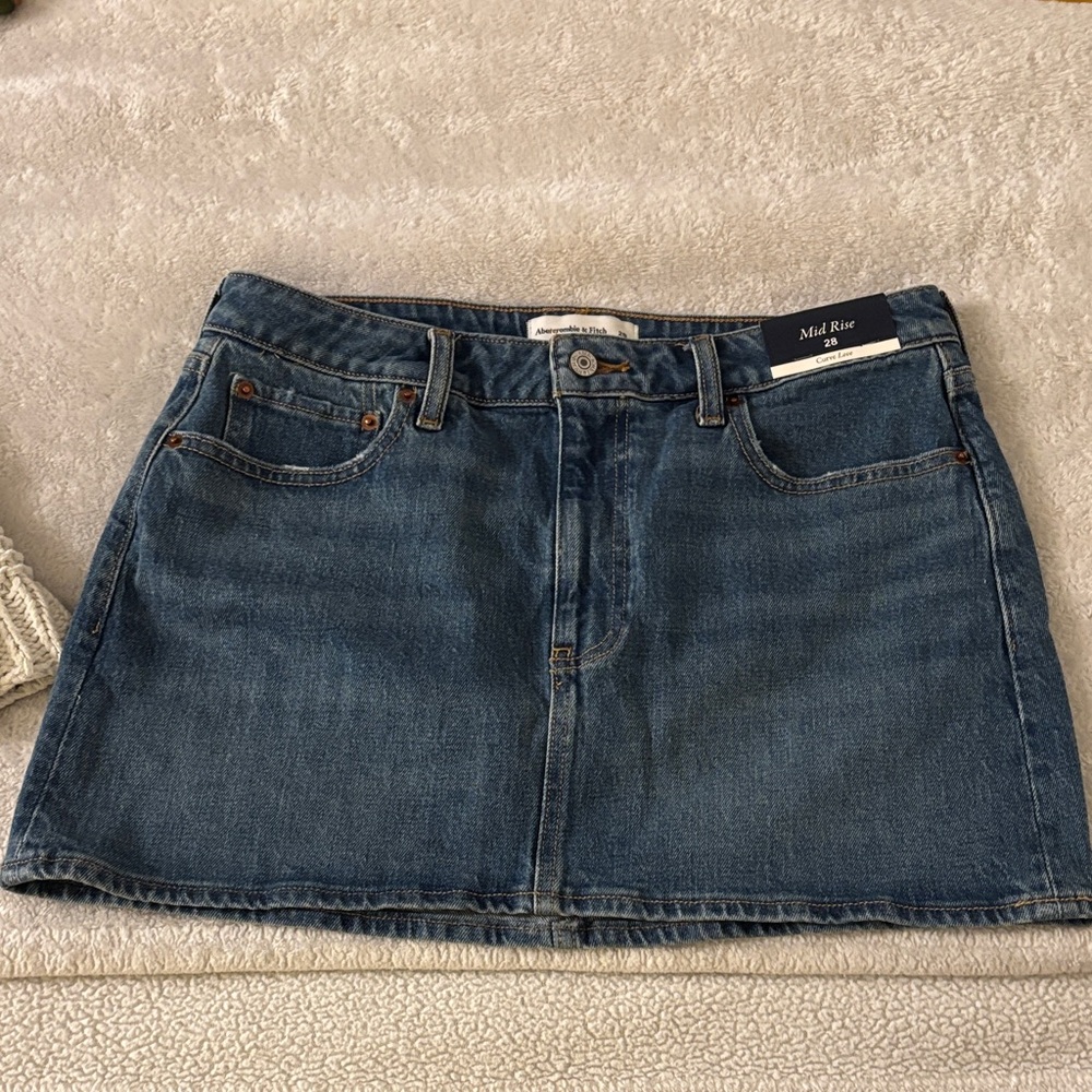 Abercrombie & Fitch Blue Denim Mini Skirt
